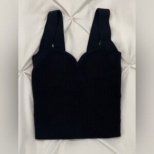 like new abercrombie and fitch ottoman sweetheart cropped tank xxs black